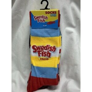 Novelty Socks Graphic Swedish Fish Candy Funny Socks for Men & Women Cre…